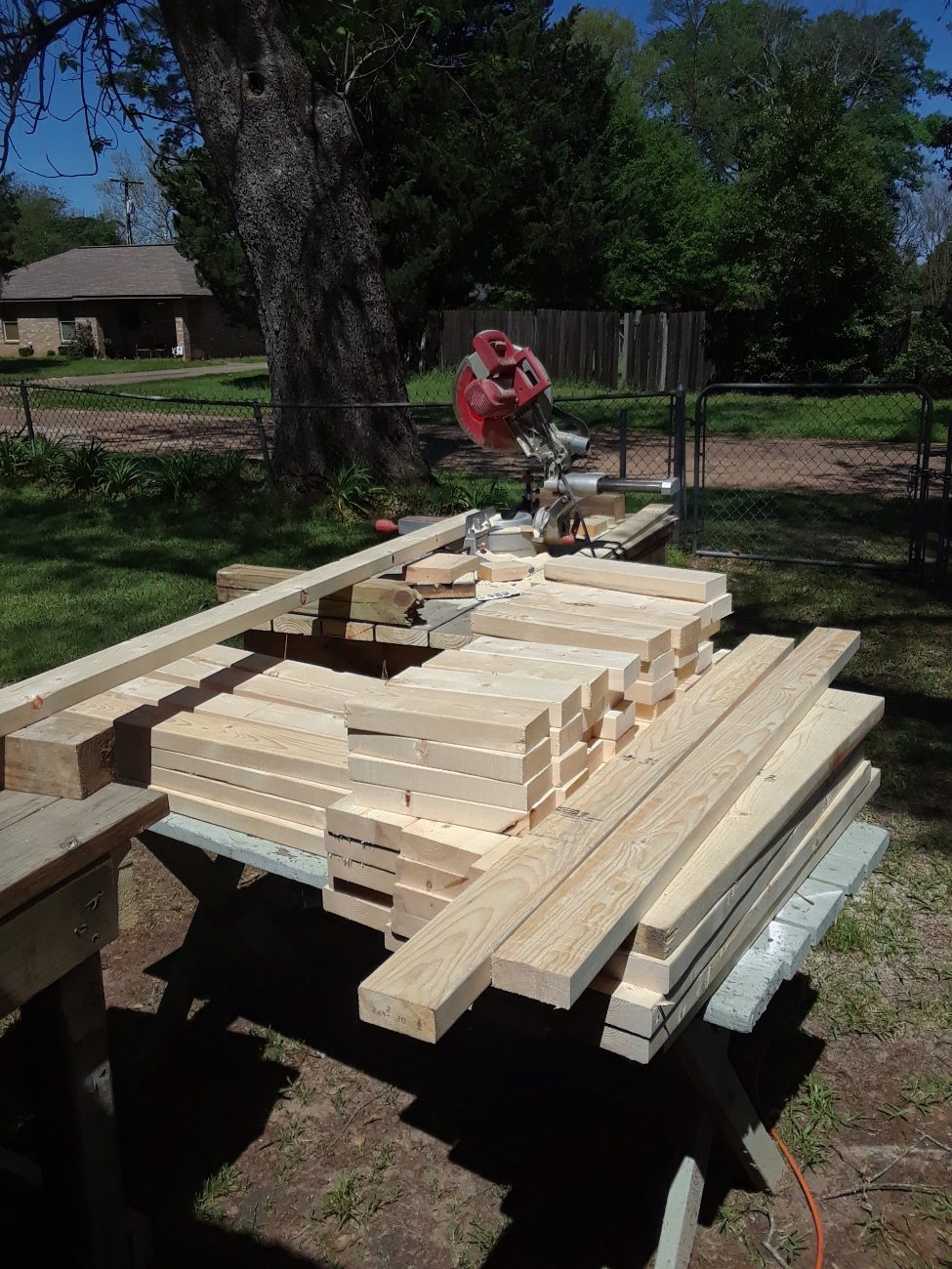 Cut lumber for beds